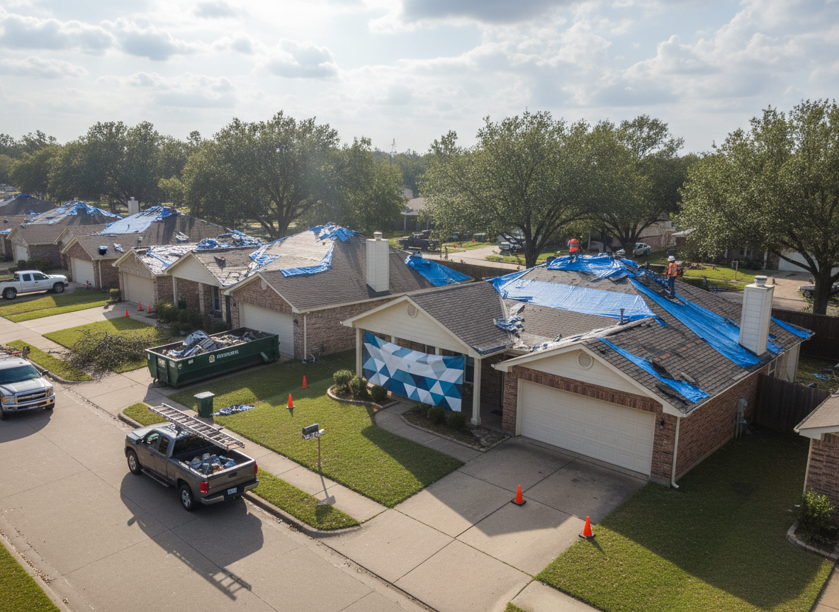 Hail Damage Roof Replacement in Magnolia