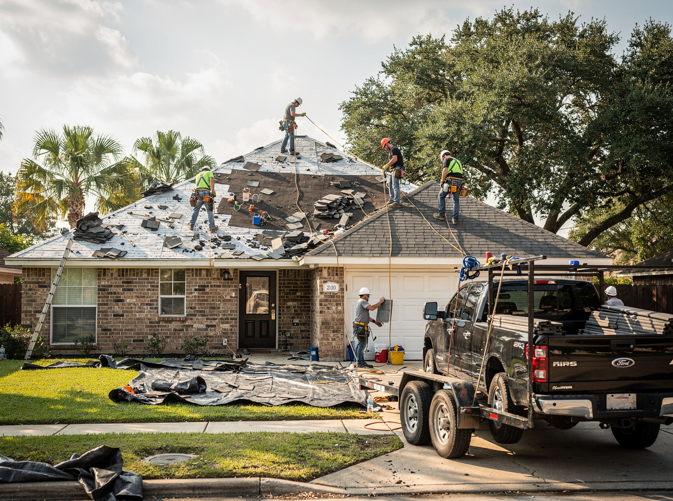 Hail Damage Roof Replacement in Bellaire