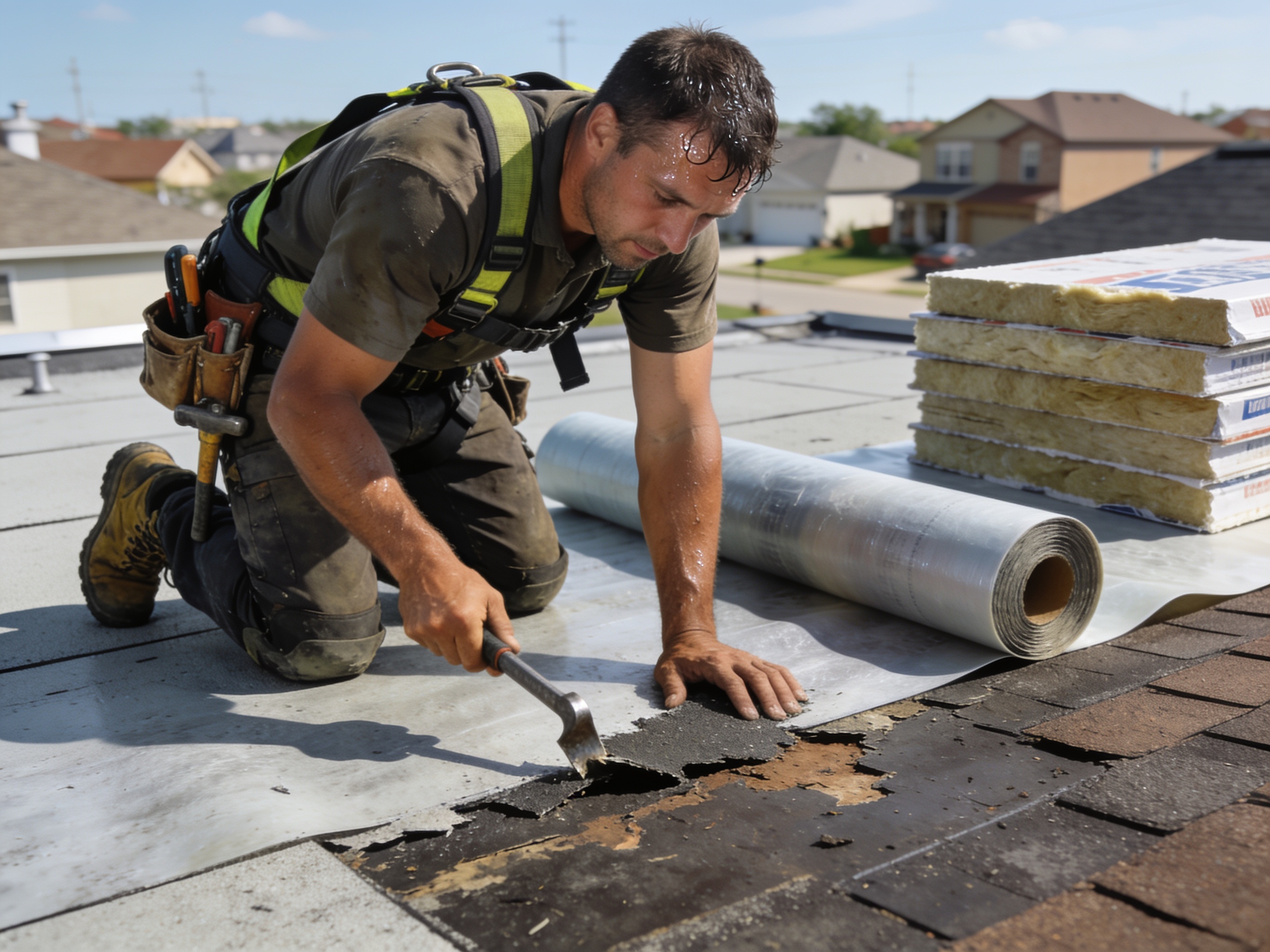 Hail Damage Roof Replacement in Galveston