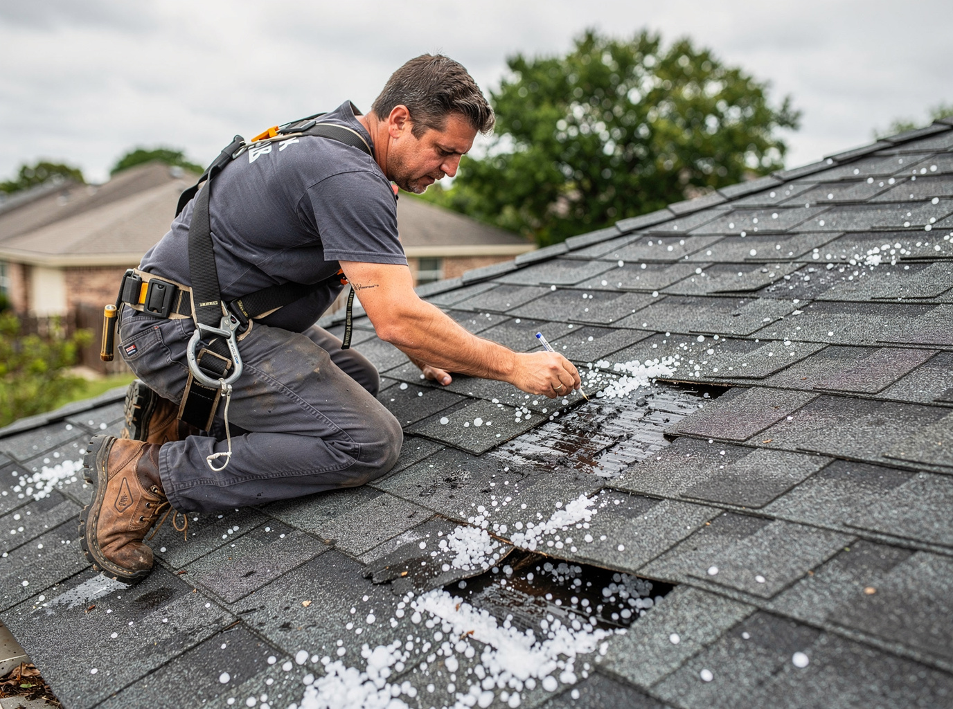 Hail Damage Roof Replacement in Cleveland