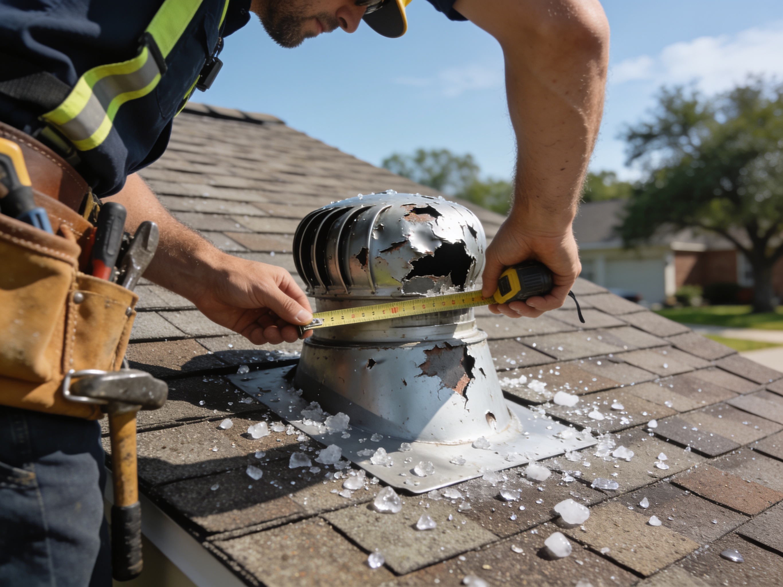 Hail Damage Roof Replacement in Bacliff