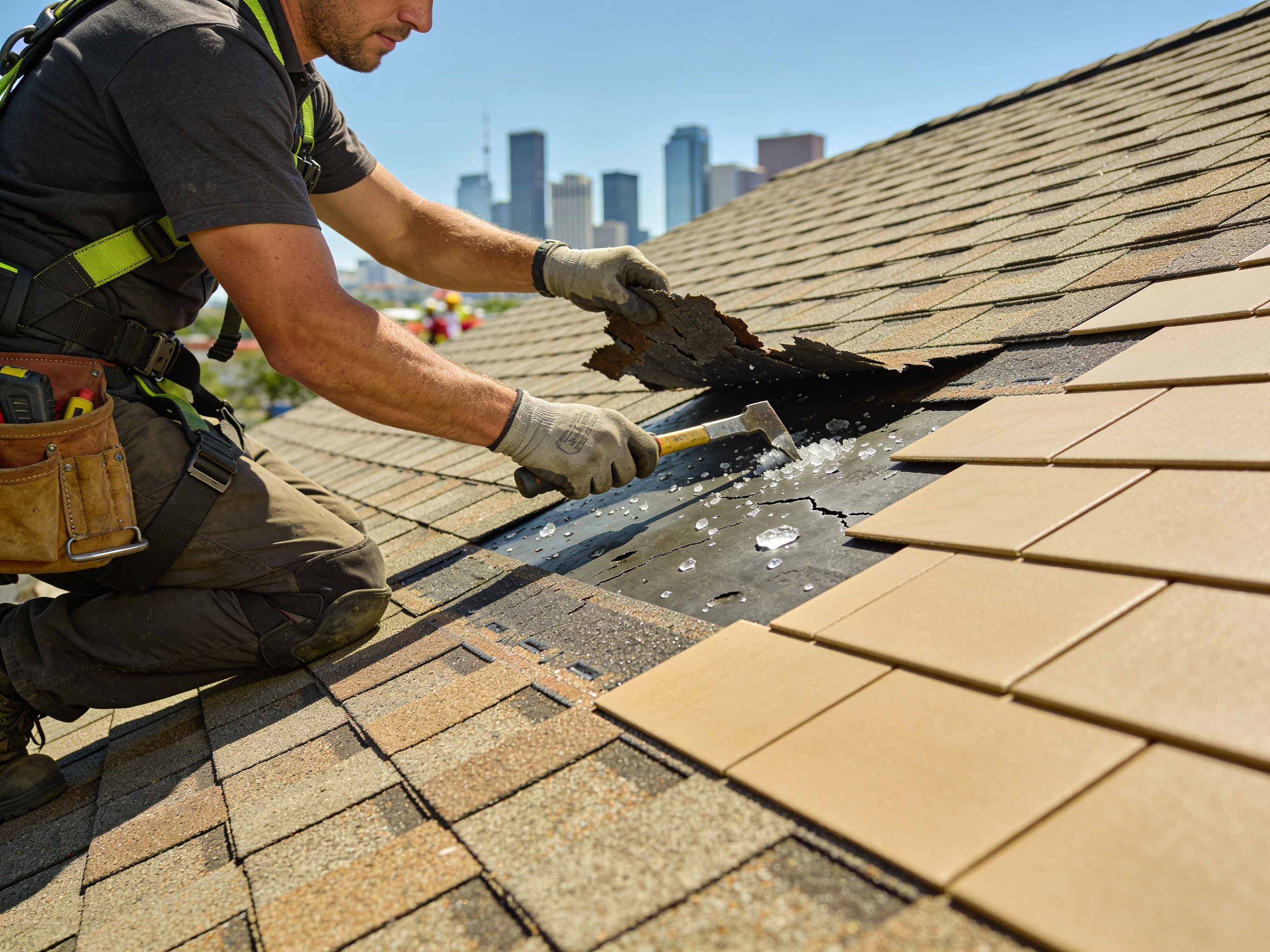 Hail Damage Roof Replacement in Pearland